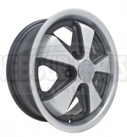 EMPI Silver / Black 911 Alloy for Late Bus, 5x112